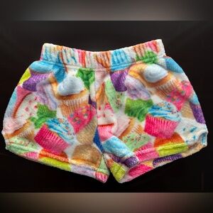 Colorful Cupcake Print Kids Shorts/Pajamas